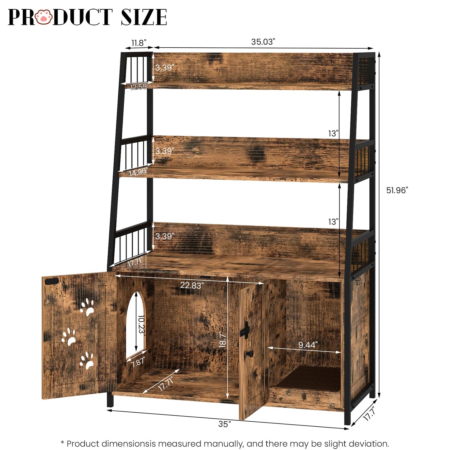 DKLGG Large Cat House with Scratching Board - Sturdy Wooden Indoor Solution for Cat Lovers