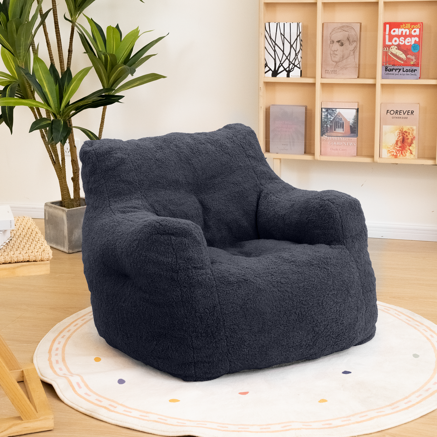 DKLGG Adult Jumbo Bean Bag Chair - Large and Cozy with Extra Padding