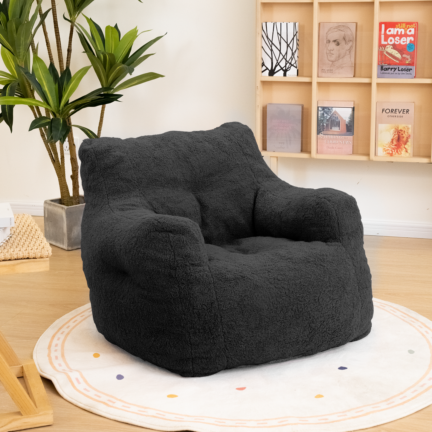 DKLGG Adult Jumbo Bean Bag Chair - Large and Cozy with Extra Padding