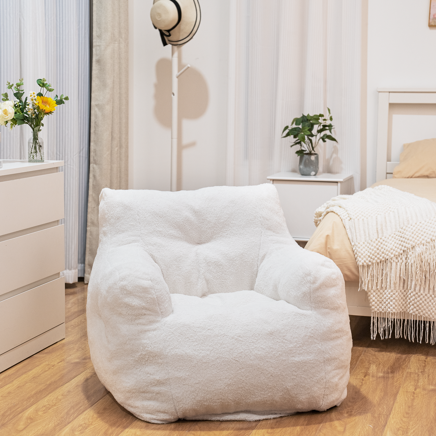 DKLGG Adult Jumbo Bean Bag Chair - Large and Cozy with Extra Padding