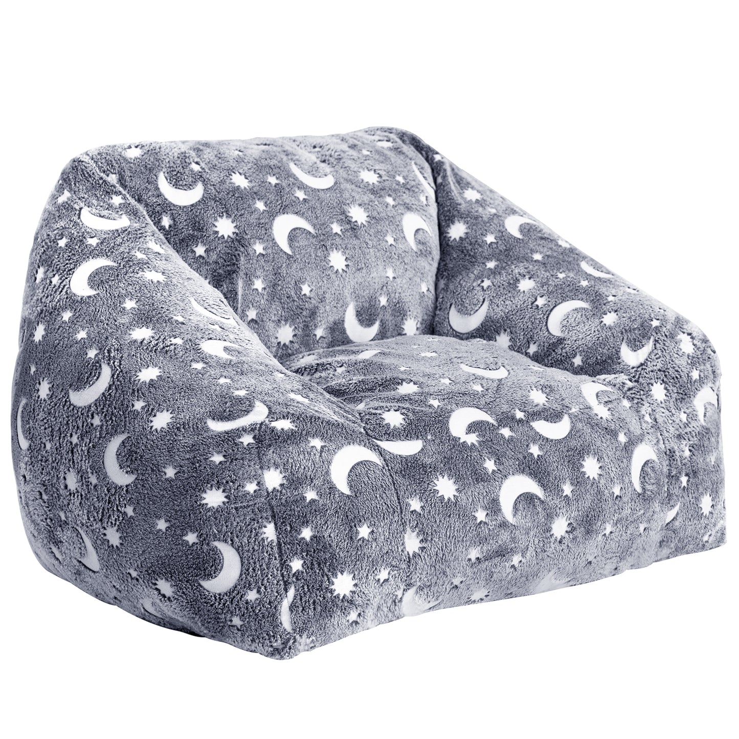 DKLGG Adorable Moon and Stars Kids' Plush Blanket with Bean Bag Chair - Luminous