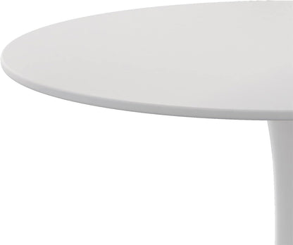 DKLGG 42" Round Dining Table - Minimalist White Tulip Design for a Chic Dining Area