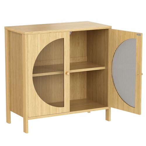 DKLGG Bohemian Kitchen Buffet Cabinet - Oak Sideboard for Functional and Stylish Storage