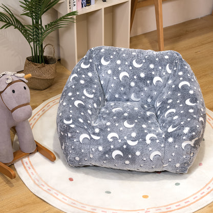 DKLGG Adorable Moon and Stars Kids' Plush Blanket with Bean Bag Chair - Luminous