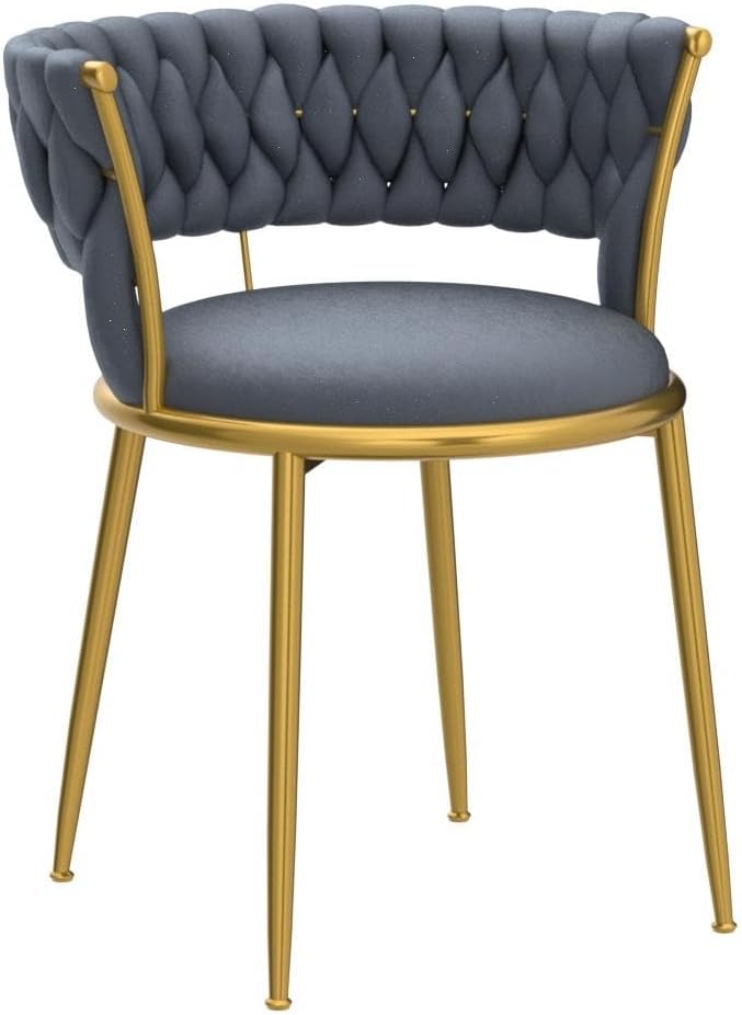 DKLGG Velvet Dining Chair Set of 4 - Elegant Upholstered Chairs for Stylish Dining