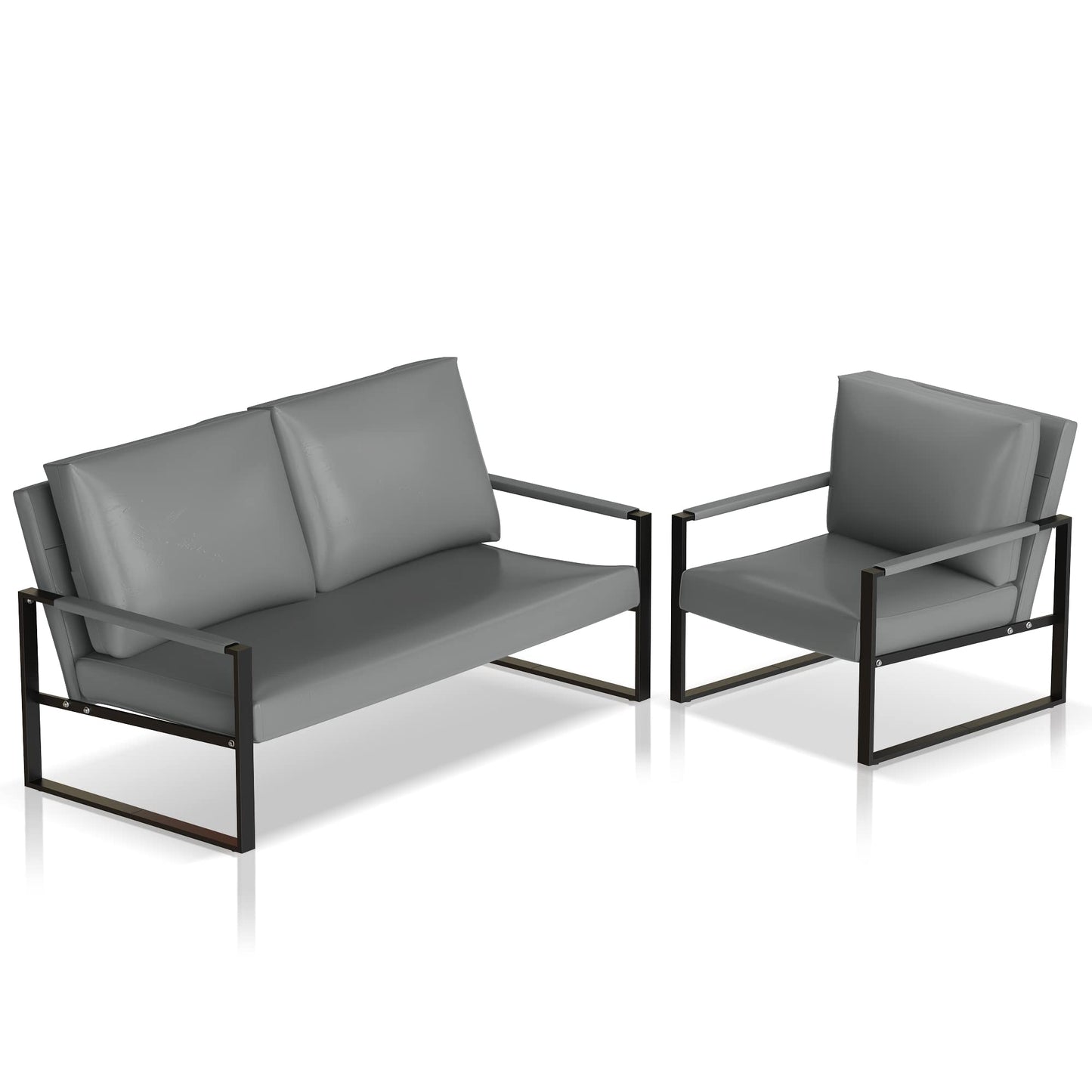 DKLGG Mid Century Modern Sofa Set - Vintage Style for a Timeless Living Room