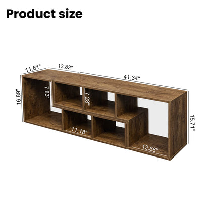 DKLGG L-Shaped TV Cabinet - 2-Tier Cube Bookcase for Books and Decor