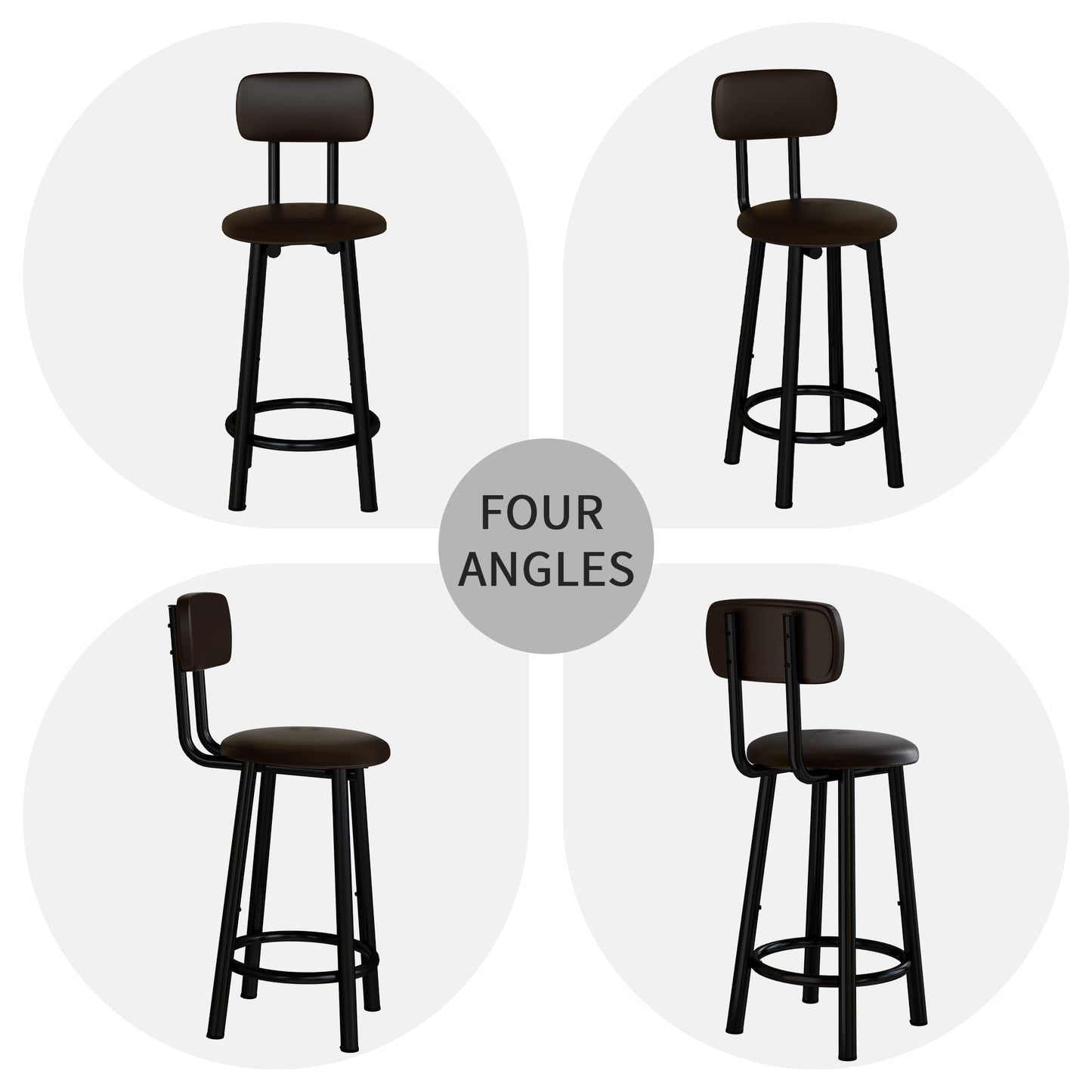 DKLGG Modern Barstool Set of 2 - Stylish Gold Design for Trendy Spaces