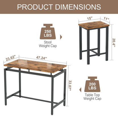 DKLGG 5-Piece Beige High Bar Dining Set - Perfect for Entertaining with Countertop Table and 4 Chairs