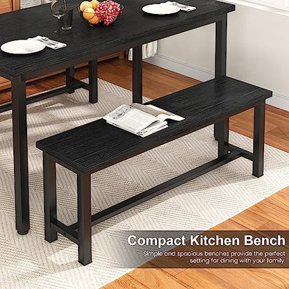 DKLGG Black Dining Stools - Set of 2 39-Inch Benches for a Sleek and Modern Look