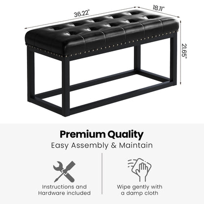 DKLGG Stylish Large Storage Ottoman - 47.24” Velvet Design in Gold and Pink for Your Home