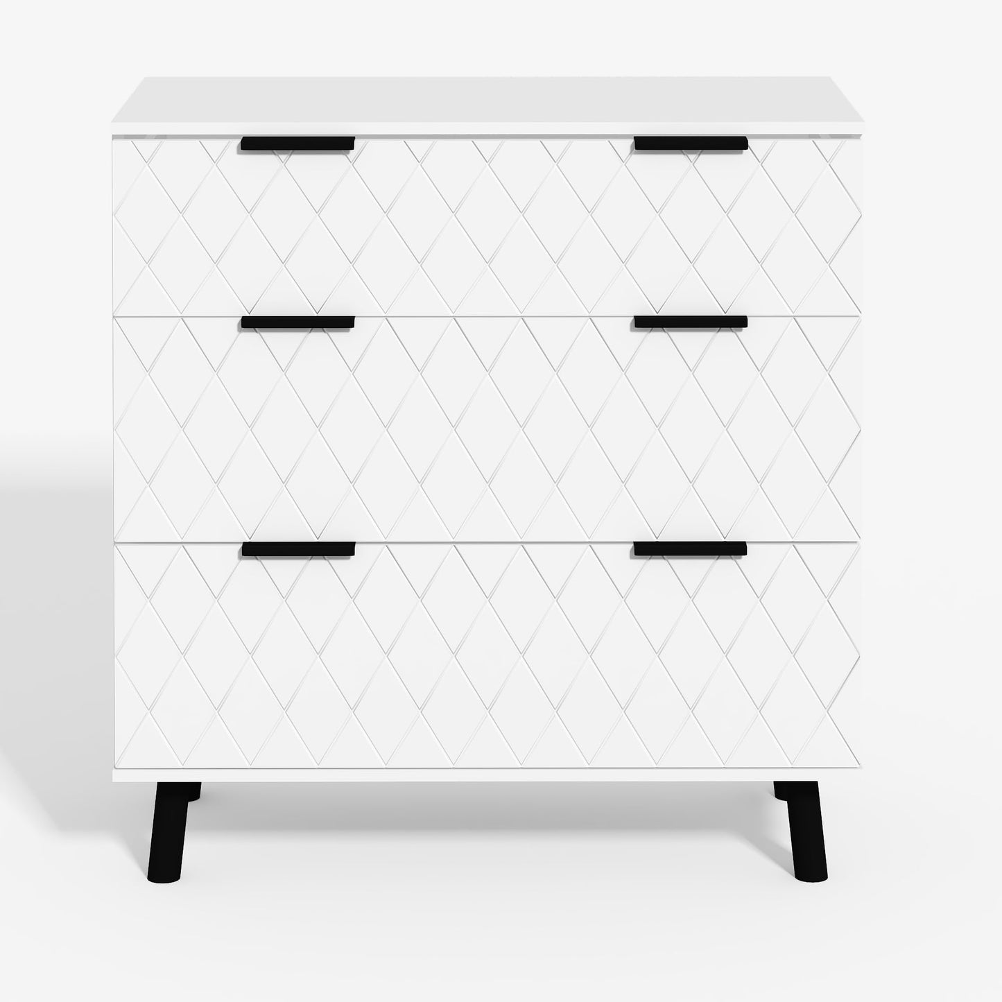 DKLGG Contemporary White Dresser – 3 Drawer Chest for Elegant Bedrooms