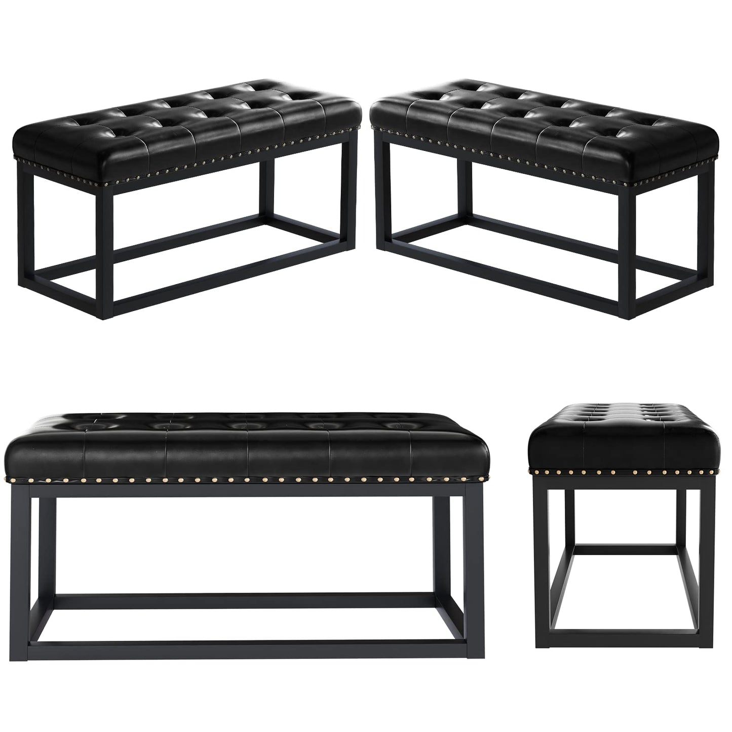 DKLGG Stylish Large Storage Ottoman - 47.24” Velvet Design in Gold and Pink for Your Home