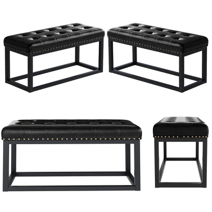 DKLGG Stylish Large Storage Ottoman - 47.24” Velvet Design in Gold and Pink for Your Home