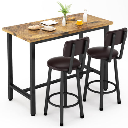 DKLGG 3-Piece Pub Dining Set - Stylish Bar Table with Versatile Chairs for Any Space