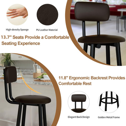 DKLGG Modern Barstool Set of 2 - Stylish Gold Design for Trendy Spaces