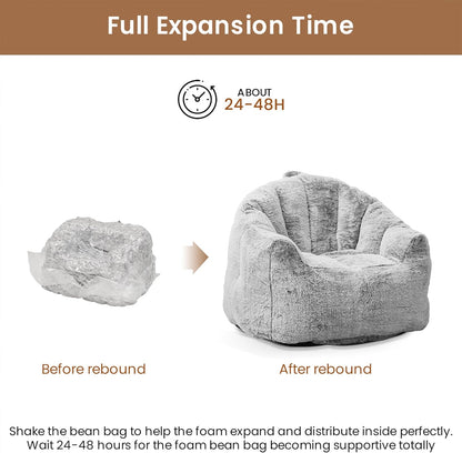 DKLGG Large Bean Bag Chair with Luxurious Padding - Perfect for Lazy Days in the Living Room