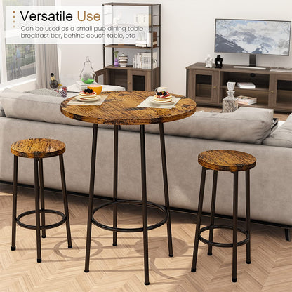 DKLGG 3-Piece Pub Dining Set - Stylish Bar Table with Versatile Chairs for Any Space