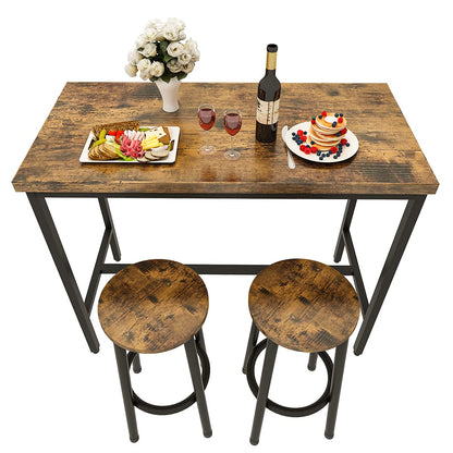 DKLGG 3-Piece Pub Dining Set - Stylish Bar Table with Versatile Chairs for Any Space