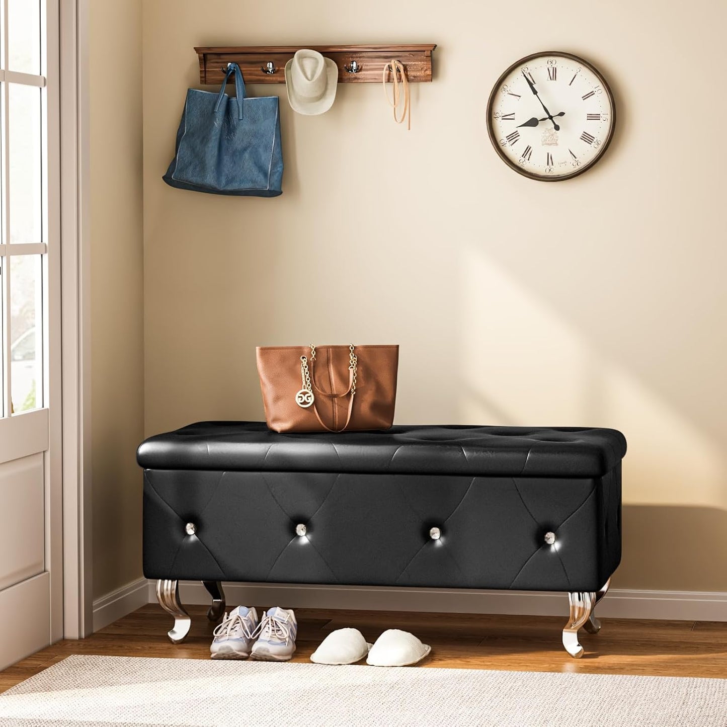 DKLGG Modern Storage Ottoman - Ideal for Bedroom Organization and Comfort