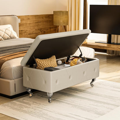 DKLGG Modern Storage Ottoman - Ideal for Bedroom Organization and Comfort