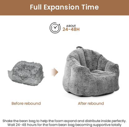 DKLGG Large Bean Bag Chair with Luxurious Padding - Perfect for Lazy Days in the Living Room