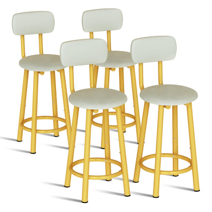 DKLGG Modern Barstool Set of 2 - Stylish Gold Design for Trendy Spaces