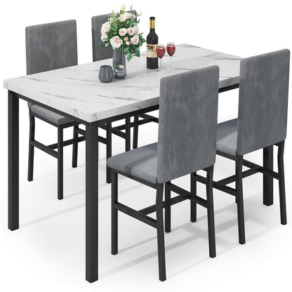 DKLGG 4-Person Dining Set, Modern 5-Piece Table and Chairs for Kitchen - Perfect Home Dining Experience