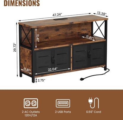 DKLGG Chic Vintage Storage Cabinet – Freestanding Design for Kitchen Organization