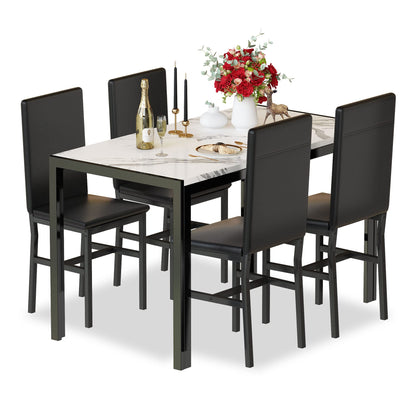 DKLGG 4-Person Dining Set, Modern 5-Piece Table and Chairs for Kitchen - Perfect Home Dining Experience