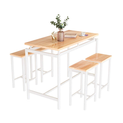 DKLGG Modern 3-Piece Industrial Bar Set for 2 - Stylish Table with Integrated Storage Solutions