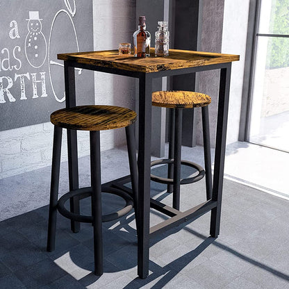 DKLGG 3-Piece Pub Dining Set - Stylish Bar Table with Versatile Chairs for Any Space