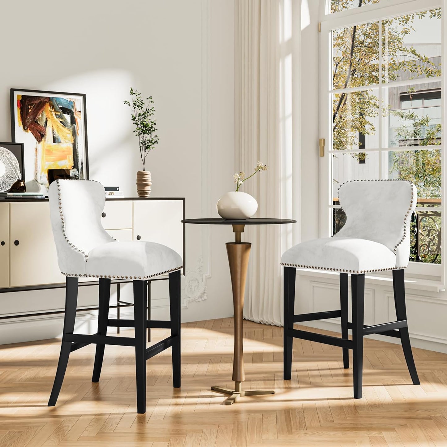 DKLGG 26-Inch Backrest Barstools - Perfect for Dining Areas and Home Bars