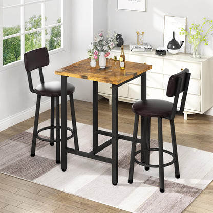 DKLGG 3-Piece Pub Dining Set - Stylish Bar Table with Versatile Chairs for Any Space