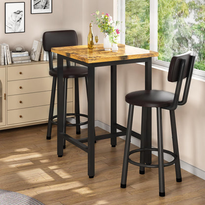 DKLGG 3-Piece Pub Dining Set - Stylish Bar Table with Versatile Chairs for Any Space