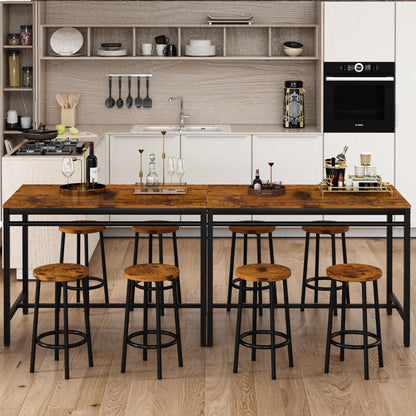 DKLGG 4-Person Bar Dining Set, 47-Inch, Black - Modern Home Dining Option