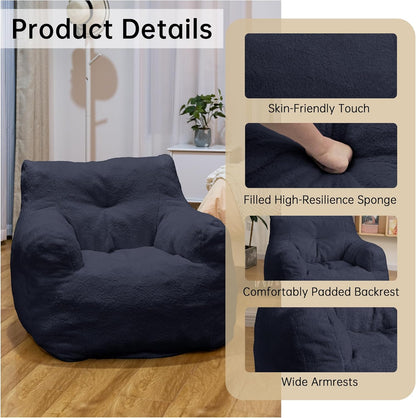 DKLGG Bean Bag Chair with Soft Tufted Padding - Perfect for Any Living Space