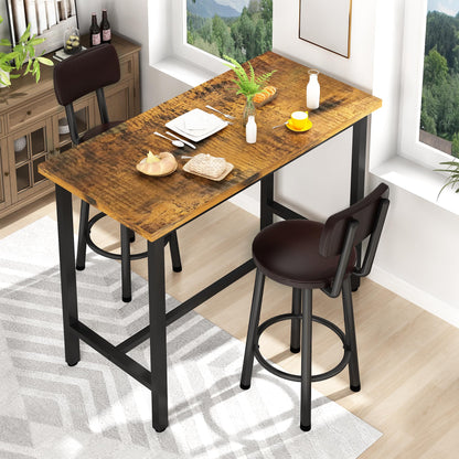 DKLGG 3-Piece Pub Dining Set - Stylish Bar Table with Versatile Chairs for Any Space