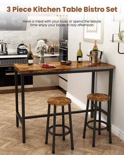 DKLGG 3-Piece Pub Dining Set - Stylish Bar Table with Versatile Chairs for Any Space