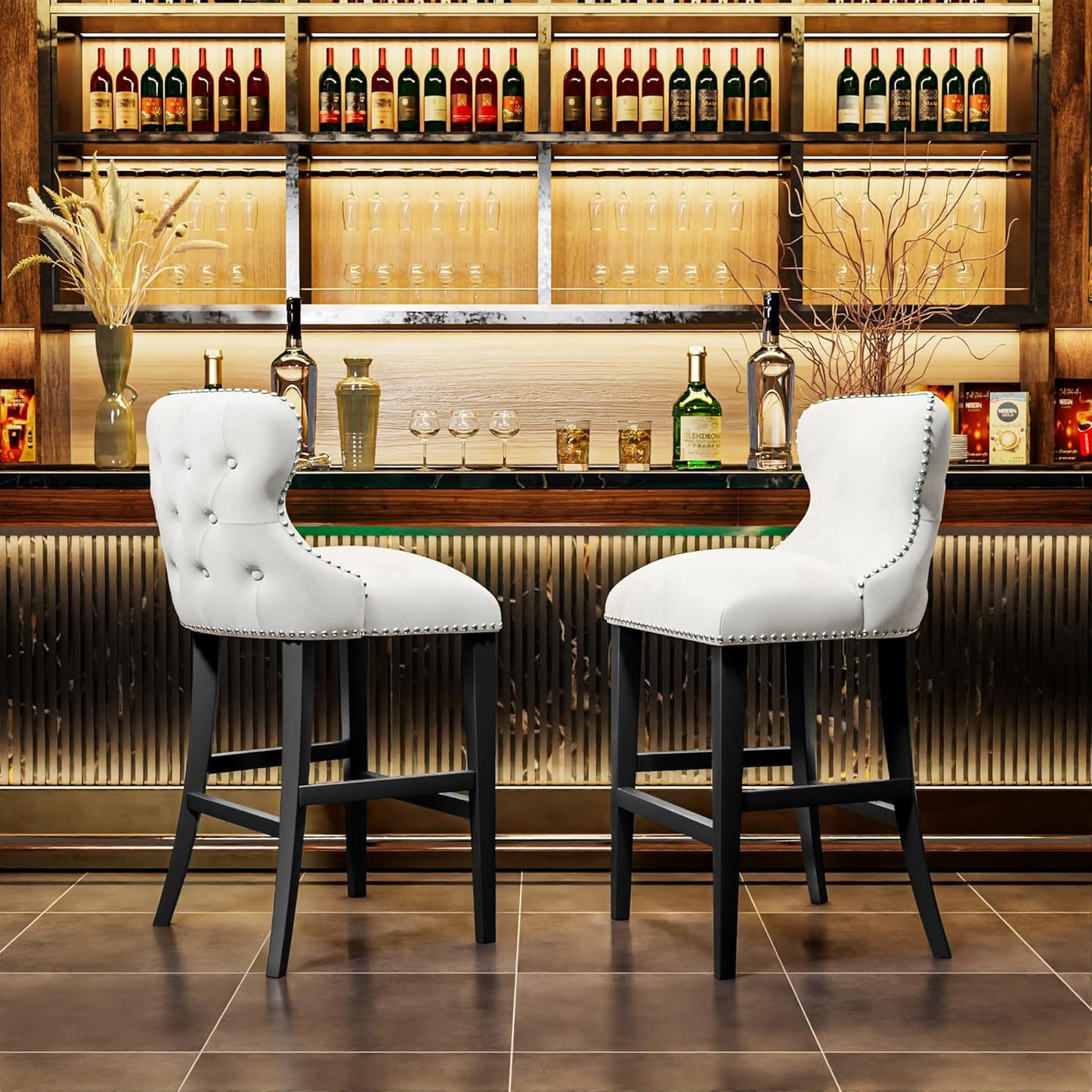 DKLGG 26-Inch Backrest Barstools - Perfect for Dining Areas and Home Bars