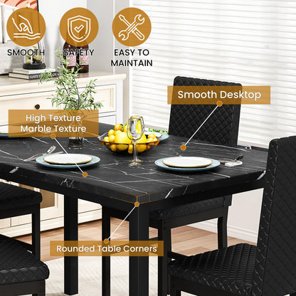 DKLGG Stylish Kitchen Dining Set for 4 - Elegant Table and Chairs for Modern Homes