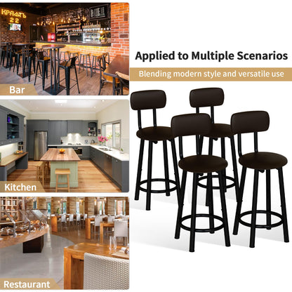 DKLGG Modern Barstool Set of 2 - Stylish Gold Design for Trendy Spaces