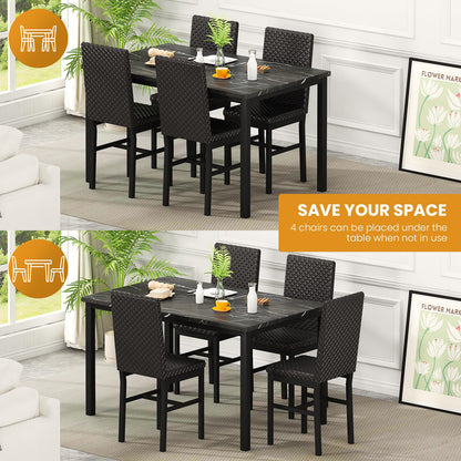 DKLGG Stylish Kitchen Dining Set for 4 - Elegant Table and Chairs for Modern Homes