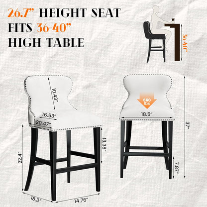 DKLGG 26-Inch Backrest Barstools - Perfect for Dining Areas and Home Bars