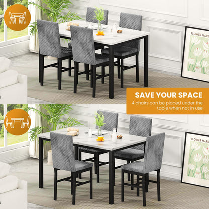 DKLGG Stylish Kitchen Dining Set for 4 - Elegant Table and Chairs for Modern Homes