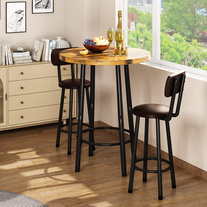 DKLGG 3-Piece Pub Dining Set - Stylish Bar Table with Versatile Chairs for Any Space