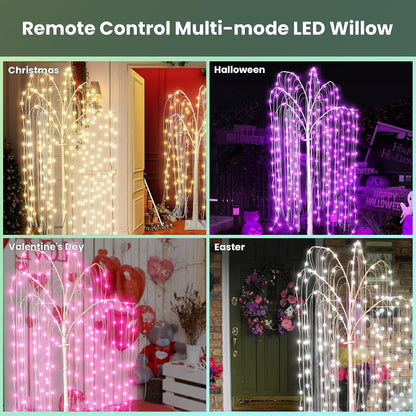 DKLGG Magical Lighted Willow Tree - Colorful, Remote Controlled & Lifelike