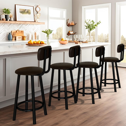 DKLGG Modern Barstool Set of 2 - Stylish Gold Design for Trendy Spaces