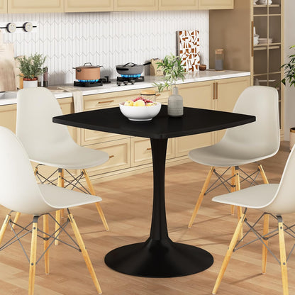 DKLGG 32-Inch White Mid-Century Modern Tulip Dining Table - Round Kitchen Table with Sturdy Base