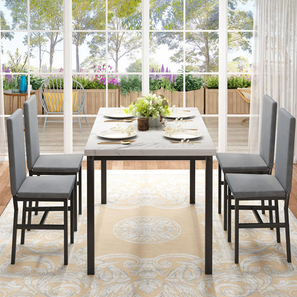 DKLGG 4-Person Dining Set, Modern 5-Piece Table and Chairs for Kitchen - Perfect Home Dining Experience